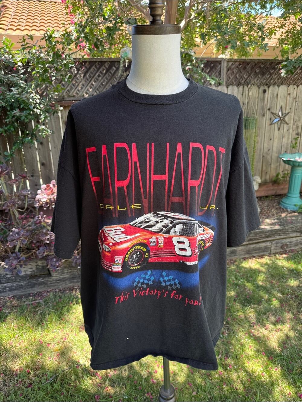 Vtg 1999 Dale Earnhardt Jr. Budweiser “This Victory Is For You” Nascar 2XL *Flaw